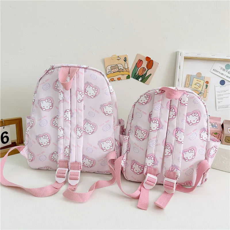 Anime Cartoon Kuromi, Melody & Cinnamoroll Backpack – Kawaii Canvas Schoolbag for Boys & Girls, Hello Kitty Fashion Kids Backpack