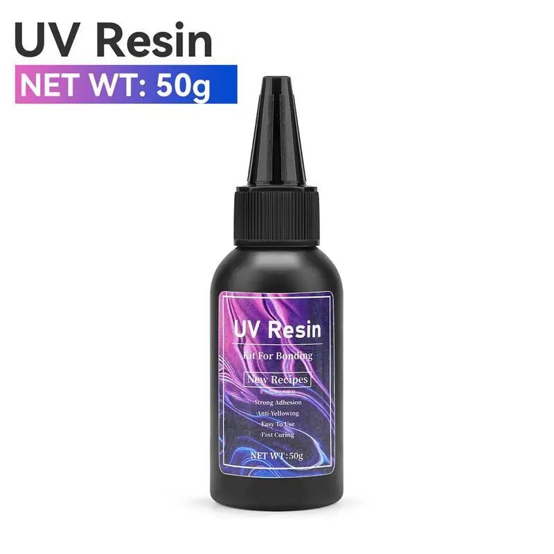 UV Epoxy Resin Glue 20g/30g/50g – High Transparency Fast Drying UV Curing Adhesive for Jewelry Making & DIY Crafts Decor