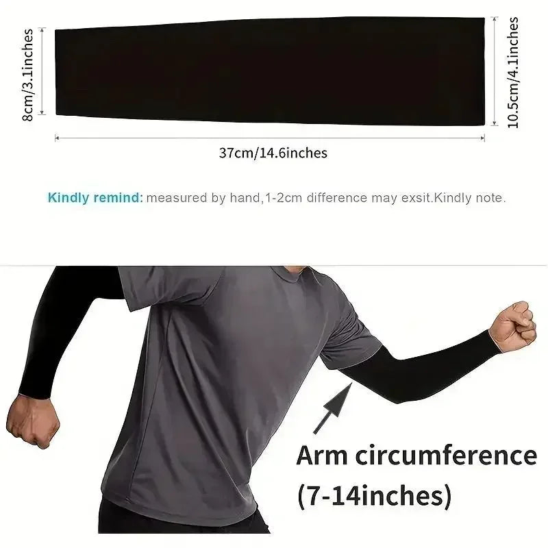 Cooling Arm Sleeves - Ice Silk UV Sun Protection Covers for Cycling, Golf & Outdoor Sports