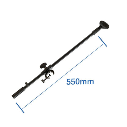 55CM Rotating Microphone Stand with Crossbar Arms - Mic Clip, Phone Holder, and Extension Bracket, Designed with 3/8" Thread Crossbar