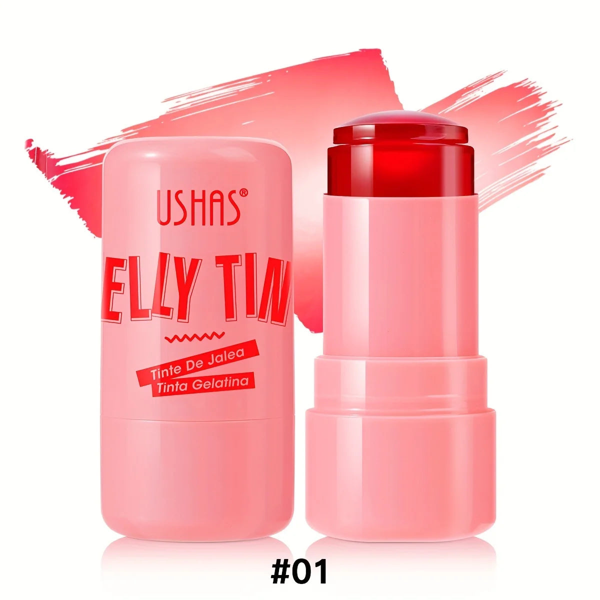 4 Color Jelly Blush Stick – 3-in-1 Multi-Use Matte Blush, Lip Balm & Eyeshadow, Moisturize & Brighten Lip Gloss