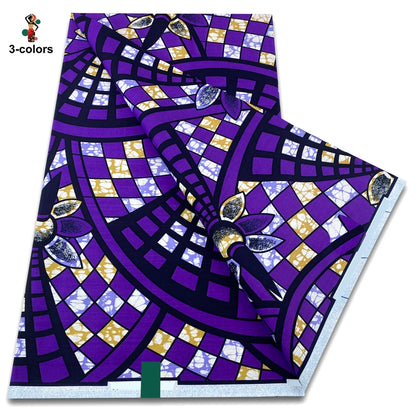 2026 Original African Wax Print Fabric - 100% Cotton Nigerian Ankara Batik Soft Pagne Material