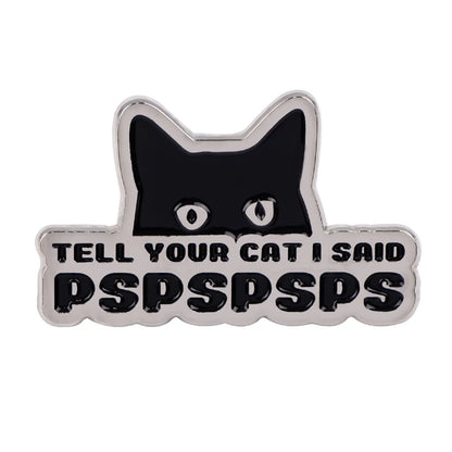 Cute Black Cat Enamel Pin – Animal Brooch Lapel Pin for Backpack, Clothing, Witch Jewelry & Halloween Gifts