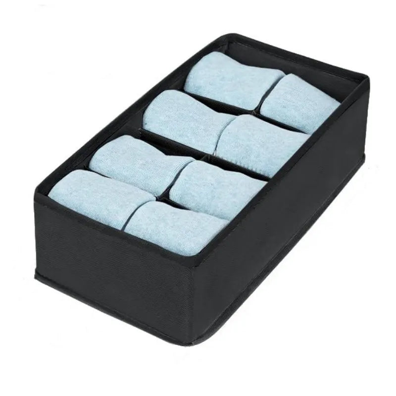 Underwear & Sock Storage Organizer Box – Bra, Socks & Clothing Drawer Divider for Wardrobe & Cabinet Organization System