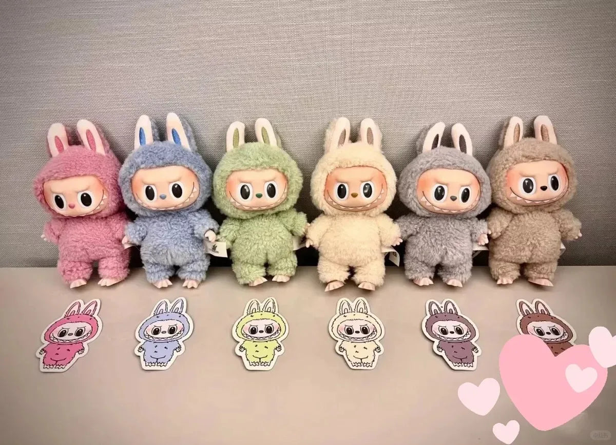 17cm Labubu V1 The Monsters Blind Box - Keychain & Cardiac Macarone Girl Gift with Free Sonny Angel