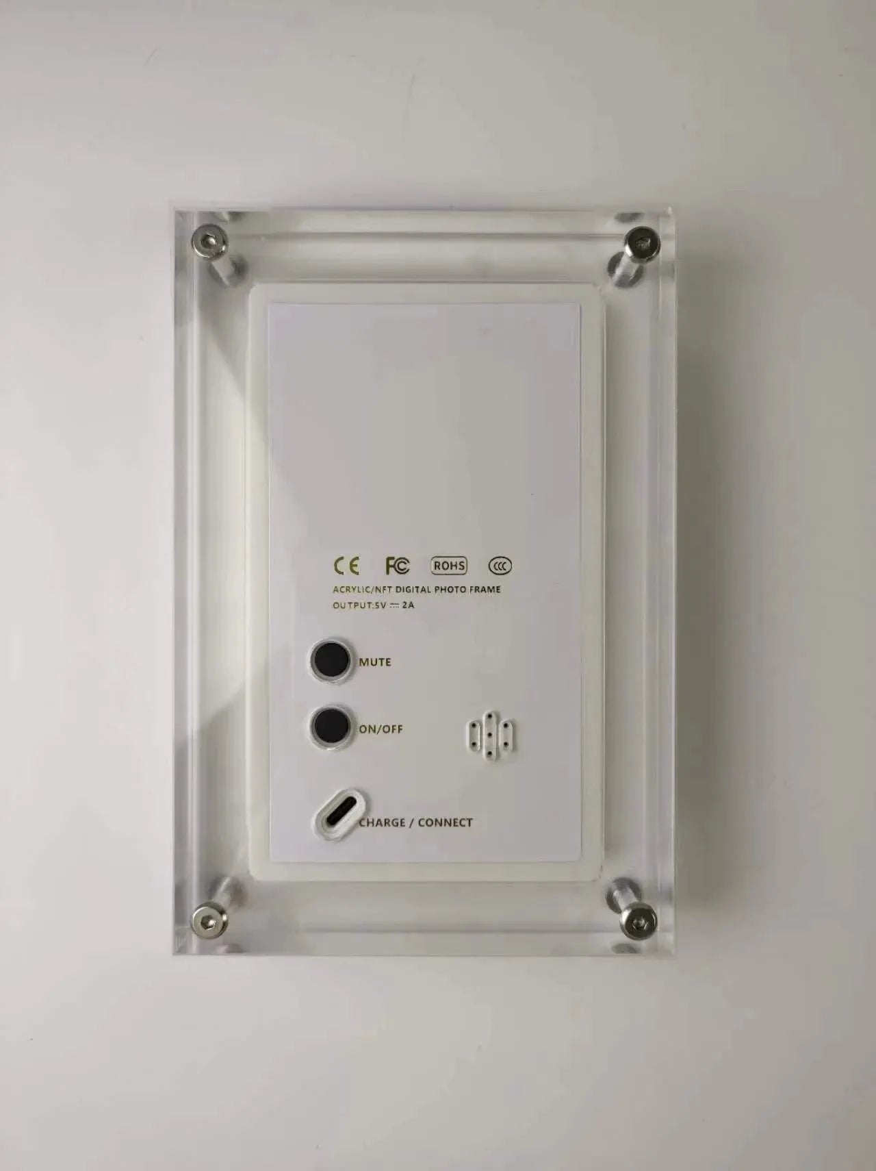 Acrylic Digital Photo Frame - 5/7 Inch, Vertical IPS Screen, 2G Memory, 1000mAh Battery