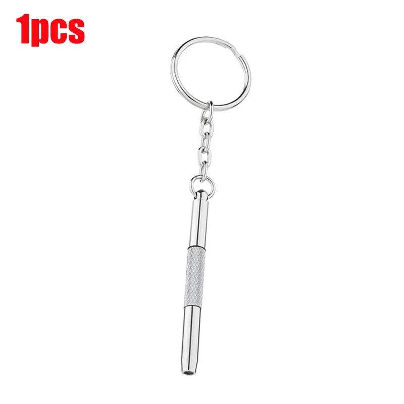 Steel Glasses Screwdriver Kit – Precision Eyeglass & Watch Repair Tools with Keychain, Portable Hand Tool Set