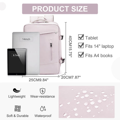 Women’s & Men’s Travel Backpack – Cabin Bag 40x20x25cm for Ryanair, Wizzair & Airplane Carry-On
