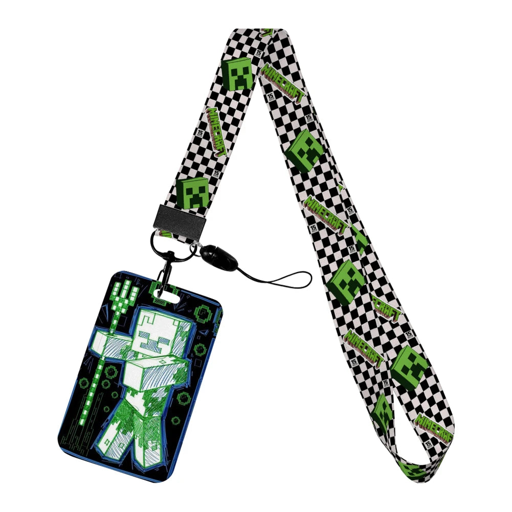 Cartoon Game Name Badge Holder Lanyard – Student ID & Credit Card Strap Gift