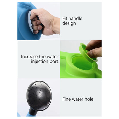 Long Spout Garden Watering Can - Lightweight Large Capacity Watering Pot with Sprinkler Head & Comfort Grip Handle