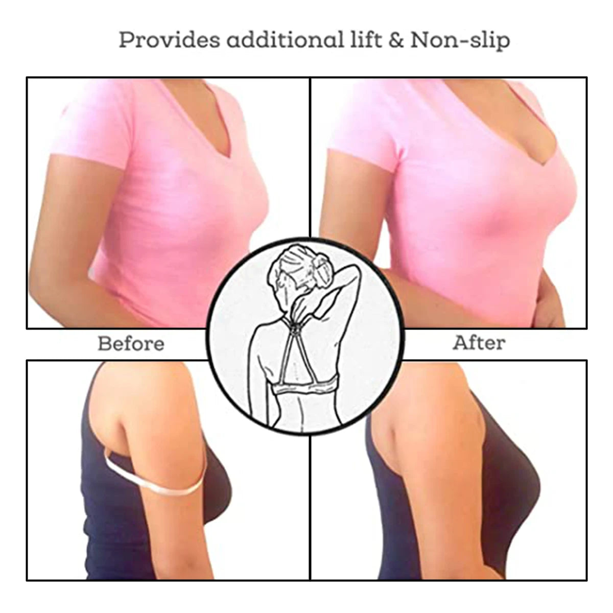 4-Color H-Shaped Anti-Slip Bra Strap Buckles – Cross Strap Underwear Accessories