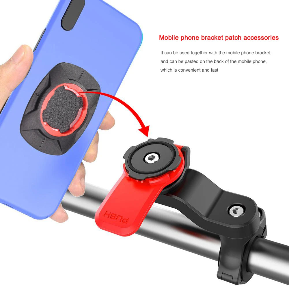 QUAD-LOCK Motorcycle & Bike Phone Holder — 360° Rotatable Navigation Stand with Secure Mount Bracket