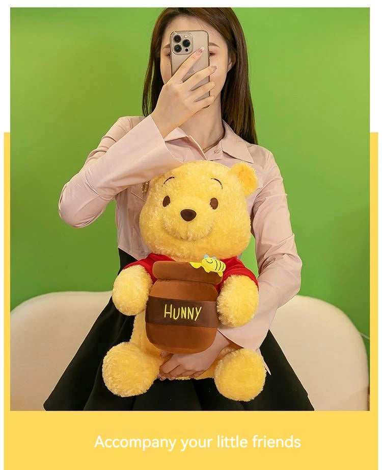 35–55cm Winnie the Pooh Plush Toy — Anime Disney Honey Jar Soft Stuffed Pooh Bear for Kids, Children, Kawaii Birthday Gift