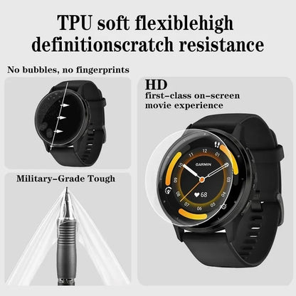 Hydrogel Screen Protector for Garmin Venu – Soft TPU Anti-Scratch Film for Venu 3/3S, Venu 2/2S (Not Glass)