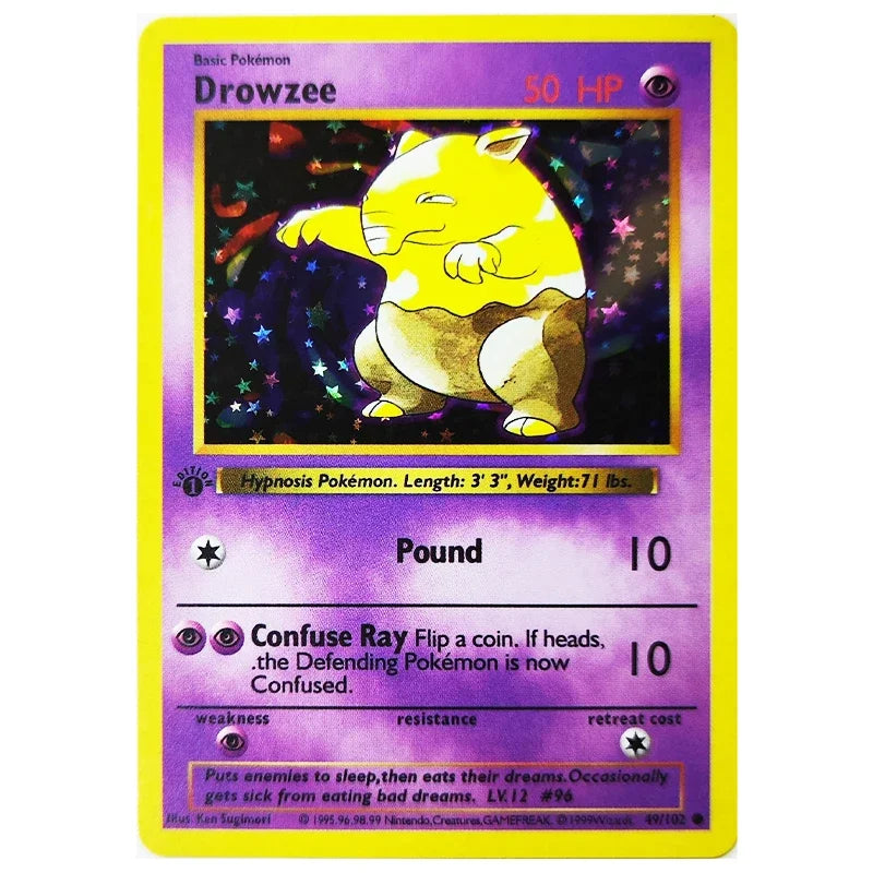 10pcs Pokémon 1996 1st Edition Collection Cards – Charizard, Shining PTCG Game Flash Cards, Anime Gift Toys