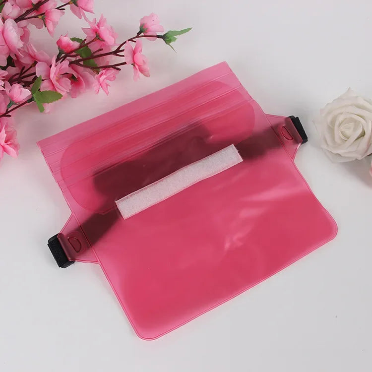 3-Layer Waterproof Phone Dry Bag - Large Transparent Underwater Protective Pouch for iPhone & Mobile Phones