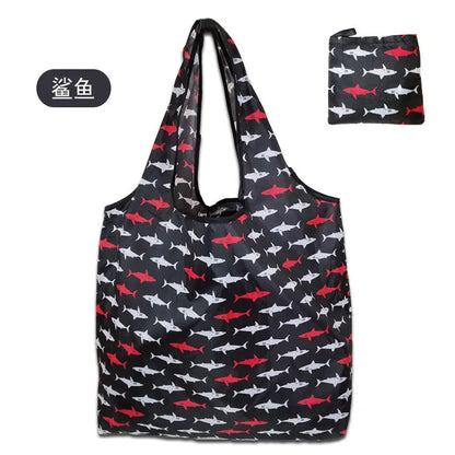 Large Foldable Reusable Shopping Tote Bag – Eco-Friendly Grocery & Beach Storage Shoulder Bag, Multi-Purpose Carry Pouch