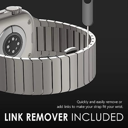 Ultra 3/2 Titanium & Stainless Steel Luxury Bracelet for Apple Watch — Fits Ultra 49/45/44/42mm & Series 11/10/9/46/41mm