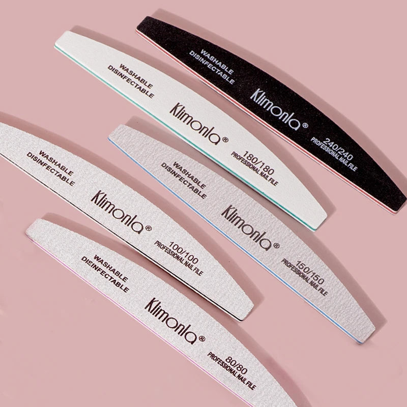 5/10PCS Professional Nail File Set - 100/180 Grit EVA Thickened Sandpaper Manicure Tools for Salon & Home Use