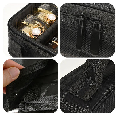 New Waterproof Makeup Bag for Women – Travel Cosmetic Case with Beauty Brush Storage & Embroidery Tool Organizer