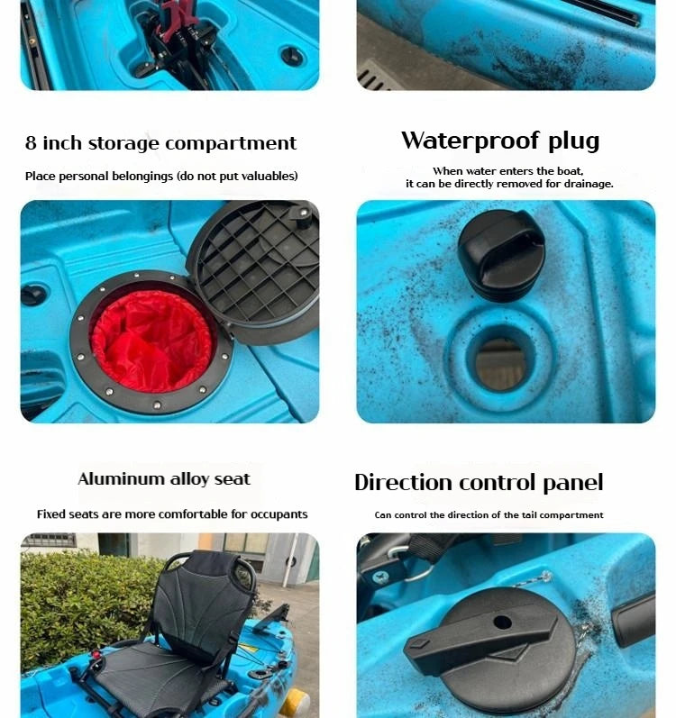 Modular Electric & Pedal-Driven Kayak – Portable Detachable Canoe, Lightweight Inflatable Folding Boat for Fishing & Adventure