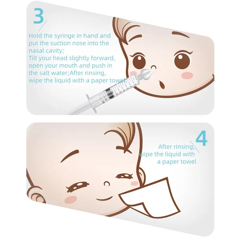 Baby Nasal Cleaner Syringe Set – 2-Piece 10mL Infant Nose Washer and Aspirator Tool