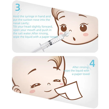 Baby Nasal Cleaner Syringe Set – 2-Piece 10mL Infant Nose Washer and Aspirator Tool