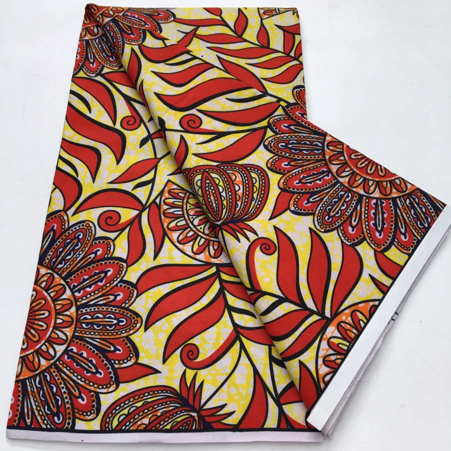 African Wax Print Fabric - Nigerian Ankara Batik Dutch Fabric for Women’s Dresses & Sewing Materials