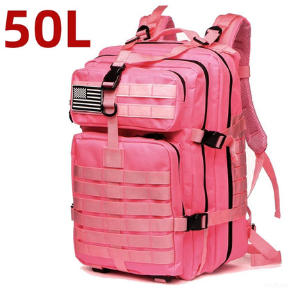 25L/50L Nylon Waterproof Backpack - Outdoor Trekking, Fishing, Hunting, Tactical Sports Rucksack for Camping & Hiking
