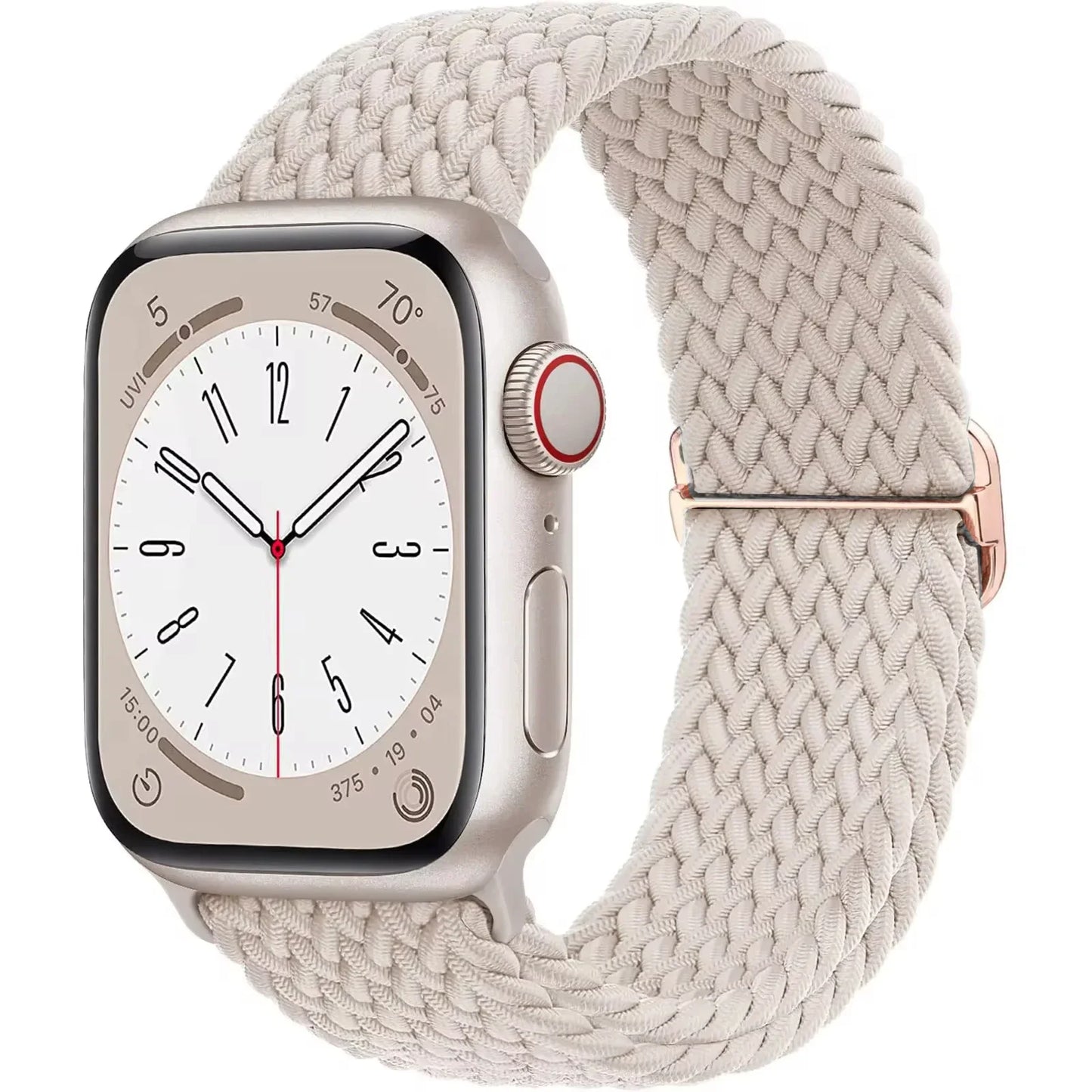 Braided Solo Loop Apple Watch Ultra Band – Elastic Nylon Sport Bracelet for iWatch SE, Series 3–9 (38mm–49mm) Strap