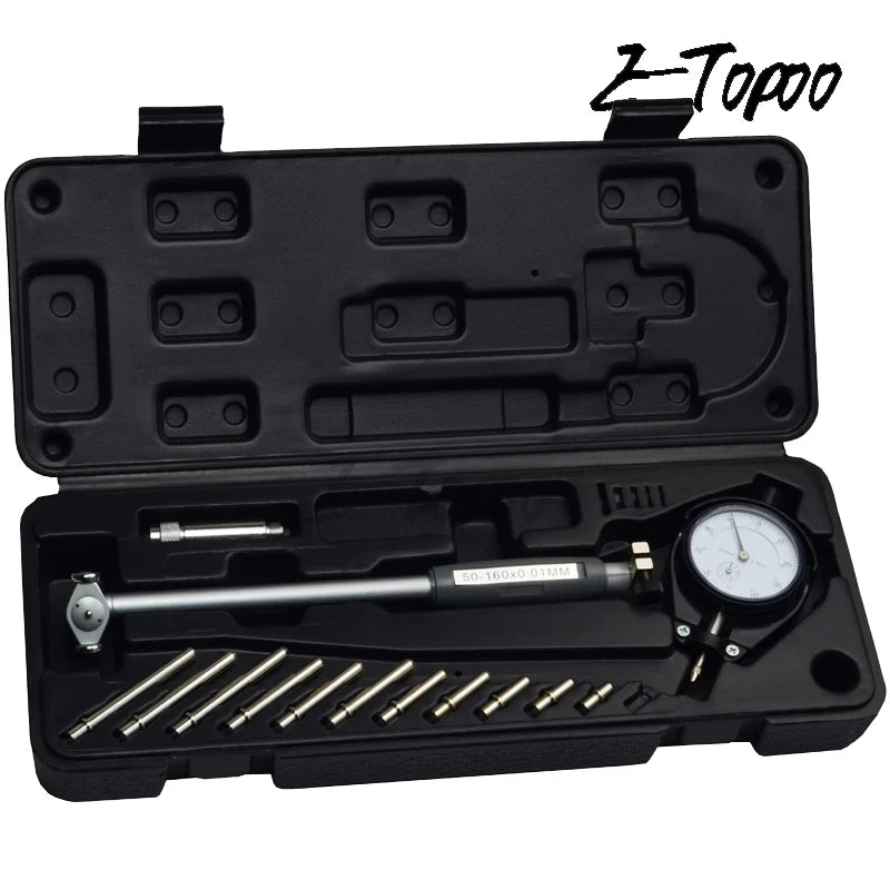 2" - 6" Dial Bore Indicator Gauge | 0.001" Deep Engine Hole Measurement, 50-160mm, 0.01mm Precision
