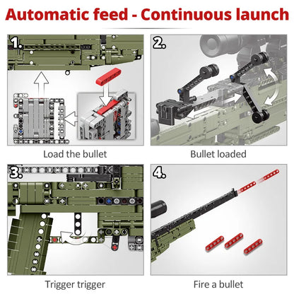 ZKZC WW2 Military Weapon Building Block Set – Shotgun, Sniper & Assault Rifle Toy for Kids Gifts