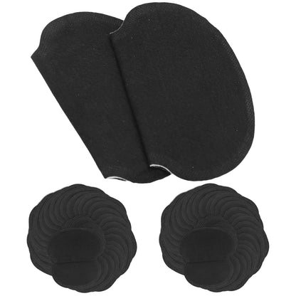 60pcs Underarm Sweat Pads – Non‑Woven Fabric Clothing Pads for Sweat Protection, Black