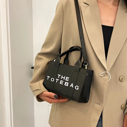 Trendy Women's Tote Bag - PU Leather Handbag with Top Handle, Casual Crossbody Satchel Purse, Simple Shoulder Bag