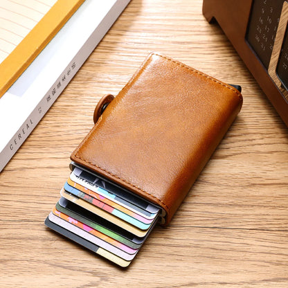 RFID Carbon Fiber Slim Wallet for Men – Mini Card Holder with 14 Slots, Small Money Bag Purse