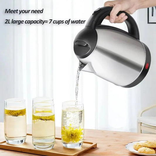 2L Stainless Steel Electric Kettle | 1500W Smart Whistle Kettle for Tea & Coffee