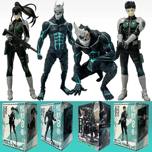 In Stock 1-4PCS Kaiju No. 8 Anime Figures — Kafka Hibino & Mina Ashiro PVC Action Dolls Toy Model Gifts for Kids