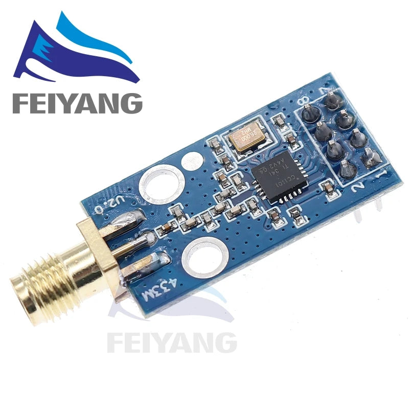 CC1101 433MHz Wireless Transceiver Module — SMA Antenna, Arduino-Compatible Wireless Communication Module
