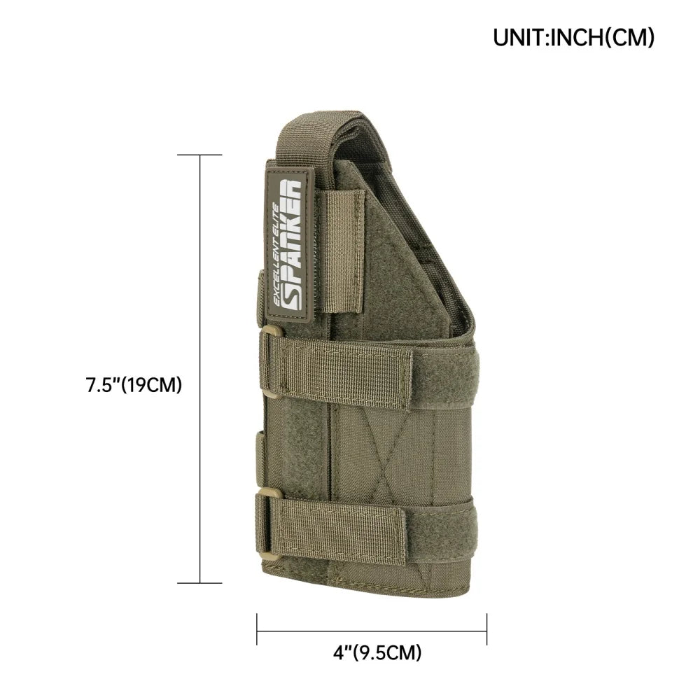 Left Hand Tactical Pistol Holster - Adjustable Glock 17 Gun Case with Magazine Pouch for Hunting & Outdoor Use