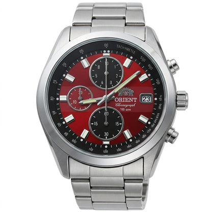 Orient Quartz Chronograph Men's Watch - Tachymeter, Date Display, 100M Water Resistant Stainless Steel Sports Wristwatch