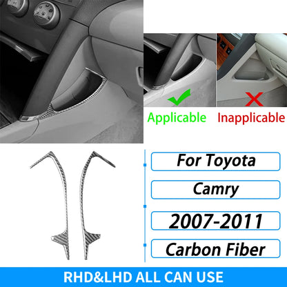 Toyota Camry 2007–2011 Carbon Fiber Interior Trim Set - Center Console, Gear Shift & Air Vent Decorative Covers