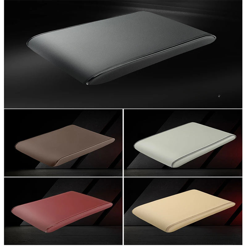 PU Leather Car Armrest Pad – Universal Heightened Center Console Cushion, Comfortable Armrest Cover (31cm x 20cm x 4.5cm)