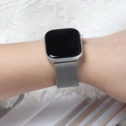 Milanese Loop Stainless Steel Strap for Apple Watch – Compatible with Ultra 2, Series 10/9/8/7/6/5/4 (38mm-49mm)
