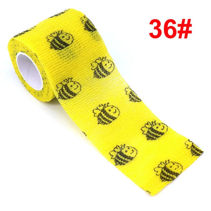 Animal Print Self Adhesive Elastic Bandage - 4.5m Sports Wrap Tape for Joints, Fingers & Pets