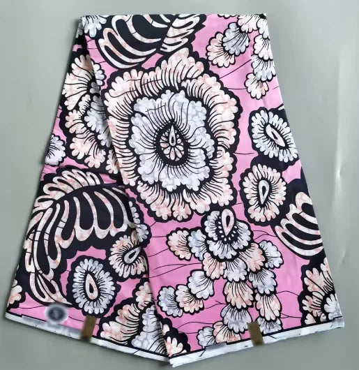 African Real Wax Print Fabric - 100% Cotton Nigerian Ankara Sewing Material for Party Dresses