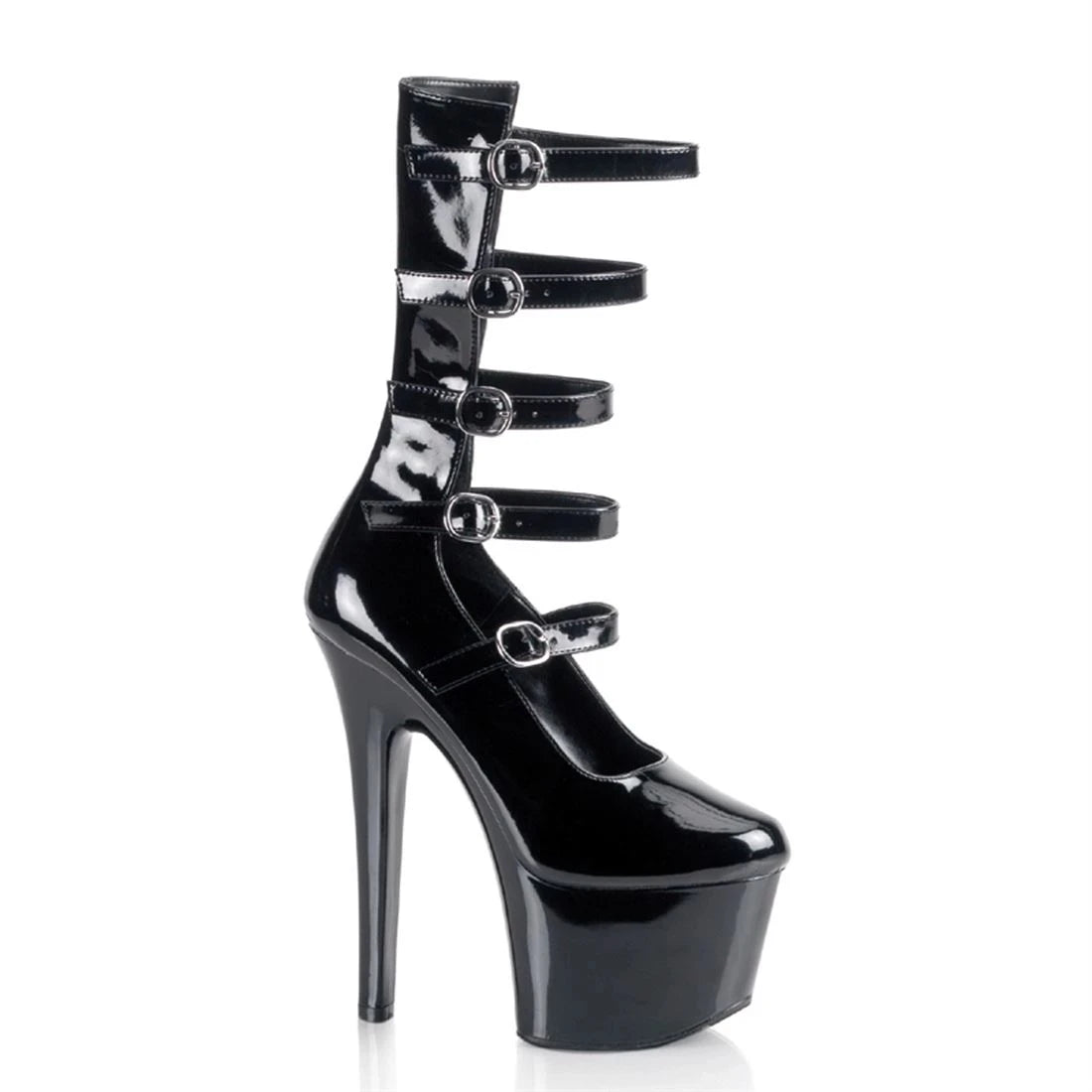 SDTRFT Women’s 17cm Platform Stiletto Ankle Boots - Thin High Heels Patent Leather Party & Wedding Shoes