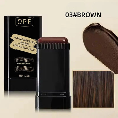 20g Quick Hair Dye Stick – Permanent Hair Color with Portable Applicator Brush for At-Home Touch-Ups