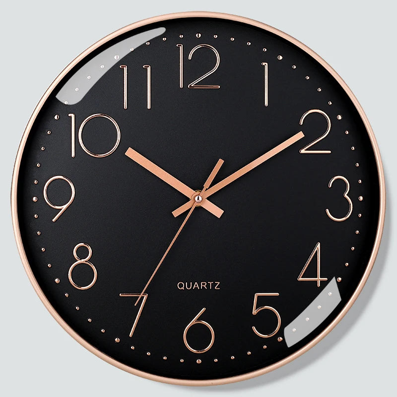 8-Inch Silent Digital Wall Clock – Minimalist Quartz Cubic Clock for Home Decoration