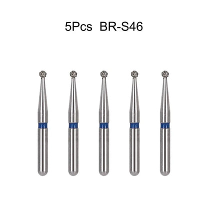 5pcs Dental Diamond Burs Drill FG 1.6mm – High-Speed Handpiece Burs for Polishing & Whitening