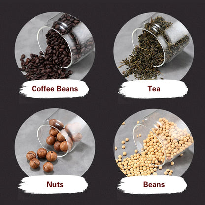 Vacuum Sealed Glass Coffee Bean Jar — Airtight, Moisture-Proof Household Container with Air Extraction for Fresh Coffee